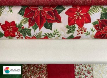 Materialpackung Courleys Patchworkkurs - Lone Star - Weihnachten